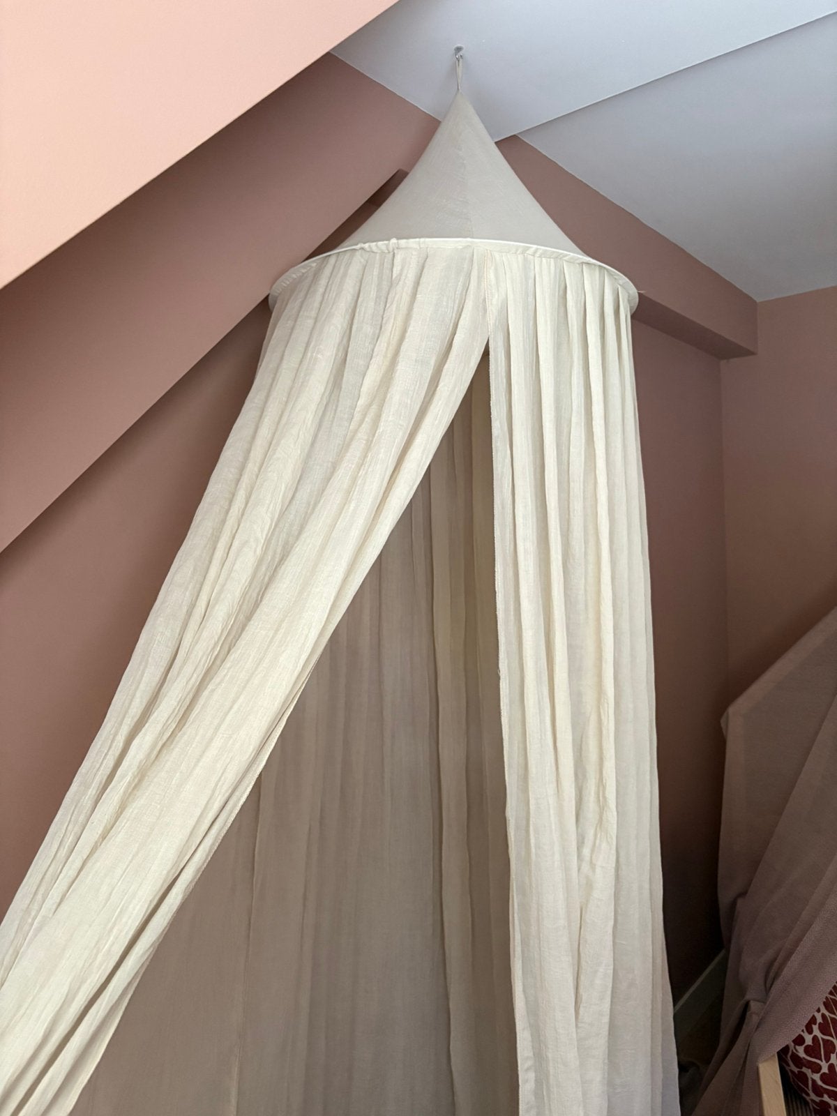 Beige klamboe/hemeltje kinderkamer, Kinderen en Baby's, Kinderkamer | Inrichting en Decoratie, Ophalen, Zo goed als nieuw, Klamboe