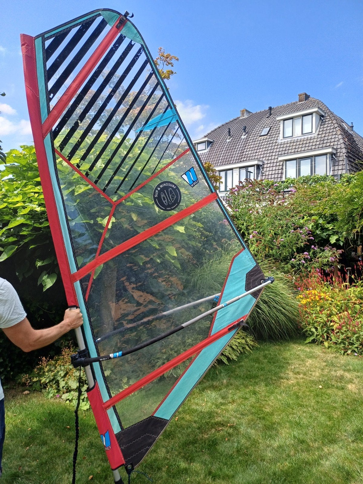 Waterman Minikid kinder surfzeil met tuigage, maat 2.5, Watersport en Boten, Ophalen, Gebruikt, Zeil