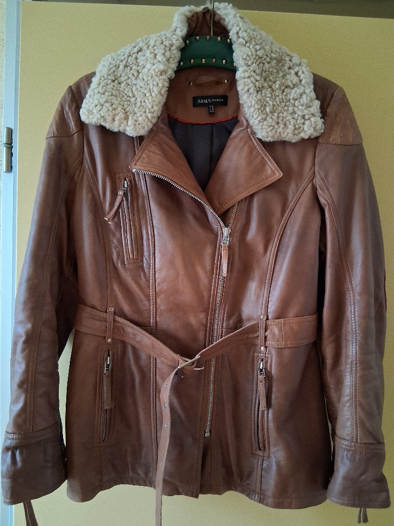 Arma leren jas, Ophalen of Verzenden, Zo goed als nieuw, Maat 42/44 (L), Bruin