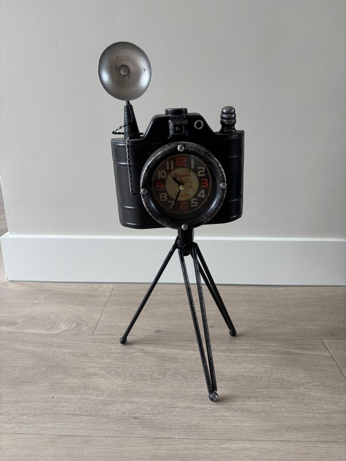 Vintage Camera Klok op Statief - Decoratief & Uniek, Ophalen of Verzenden