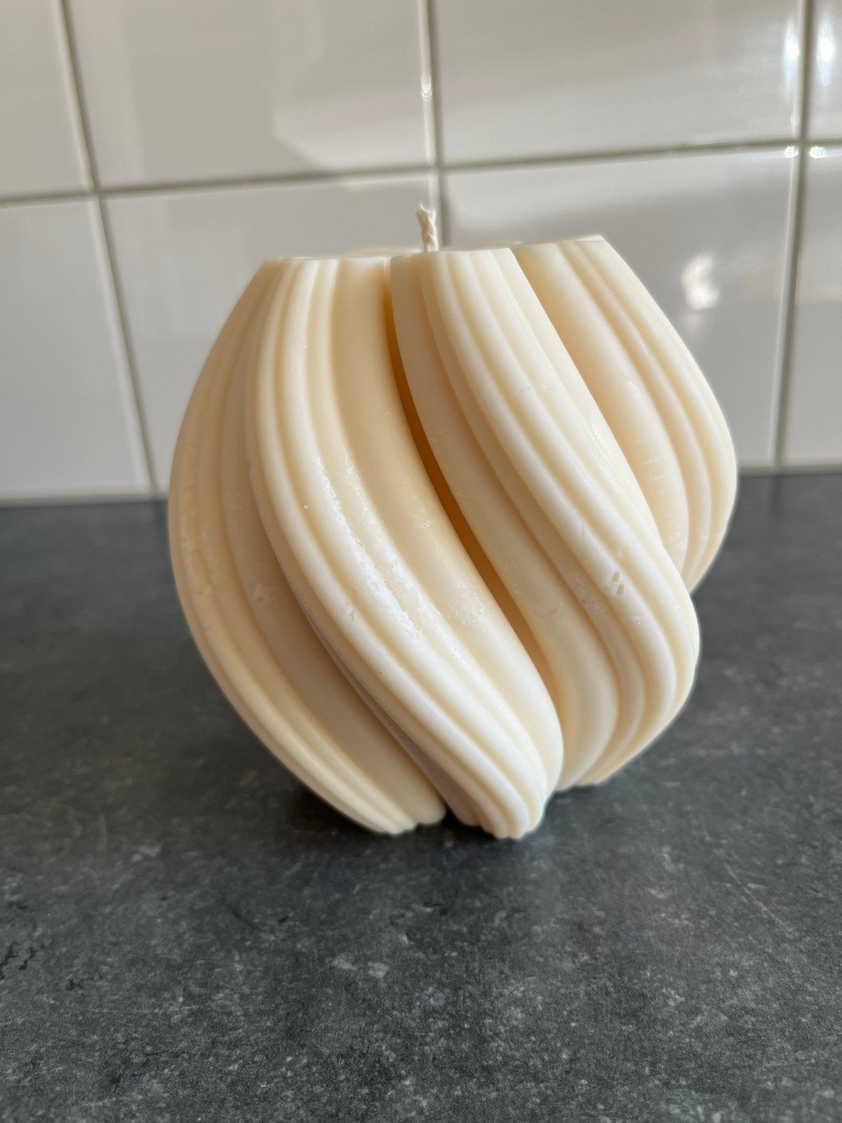 Grote Koolzaad Kaarsen - Handgemaakt en Duurzaam, Ophalen, Crème, Kaars, Was