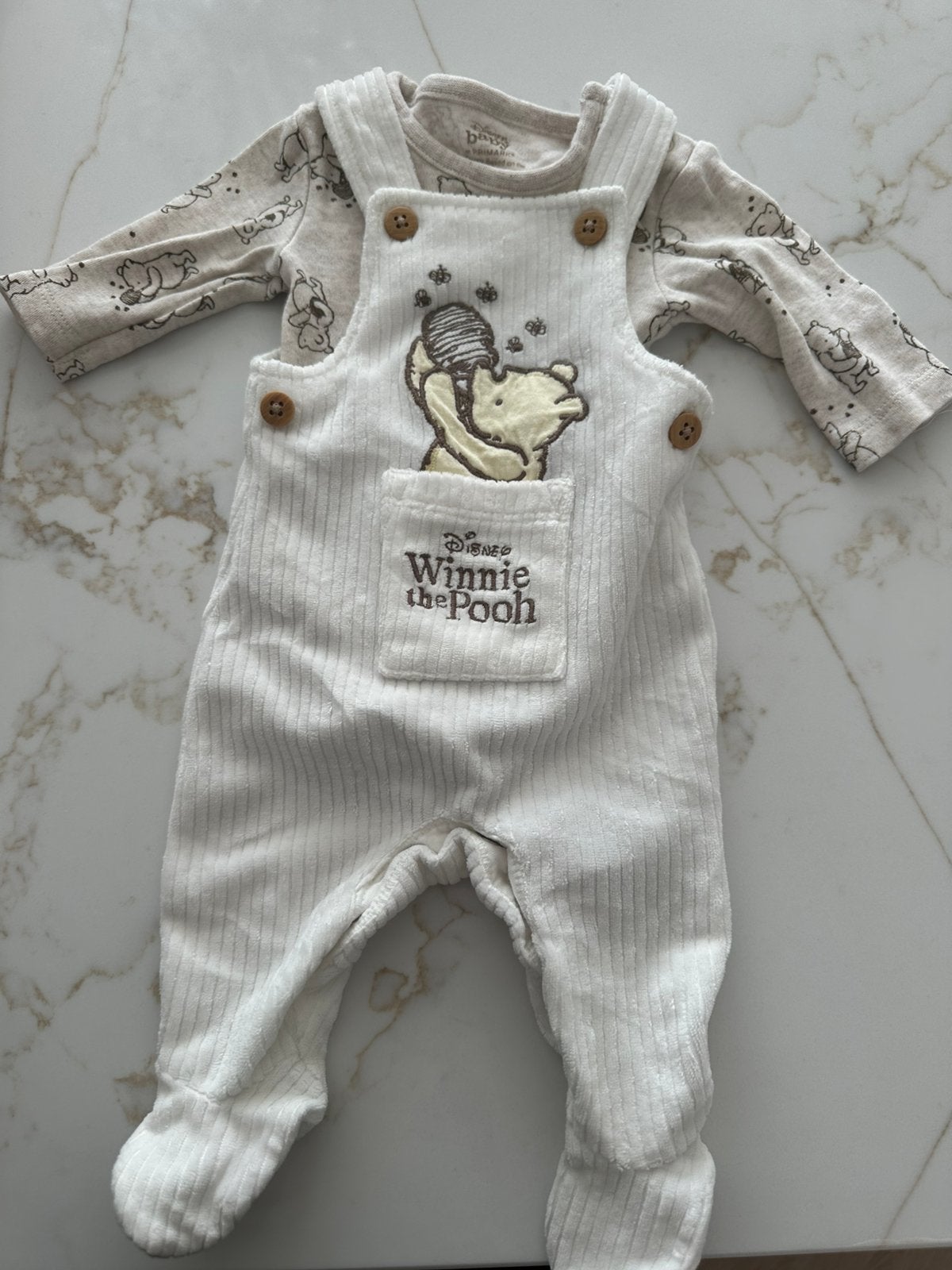 Winnie de pooh kleding setje m50-56, Ophalen of Verzenden, Zo goed als nieuw, Jongetje of Meisje