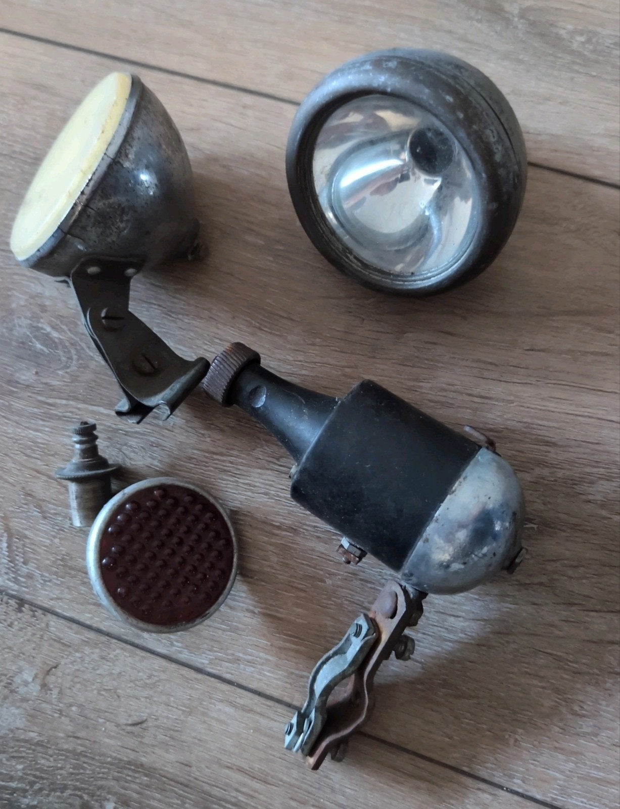 Vintage fietsverlichting: koplampen, reflector dynamo, Fietsen en Brommers, 59 cm of meer, Ophalen of Verzenden, Onbekend