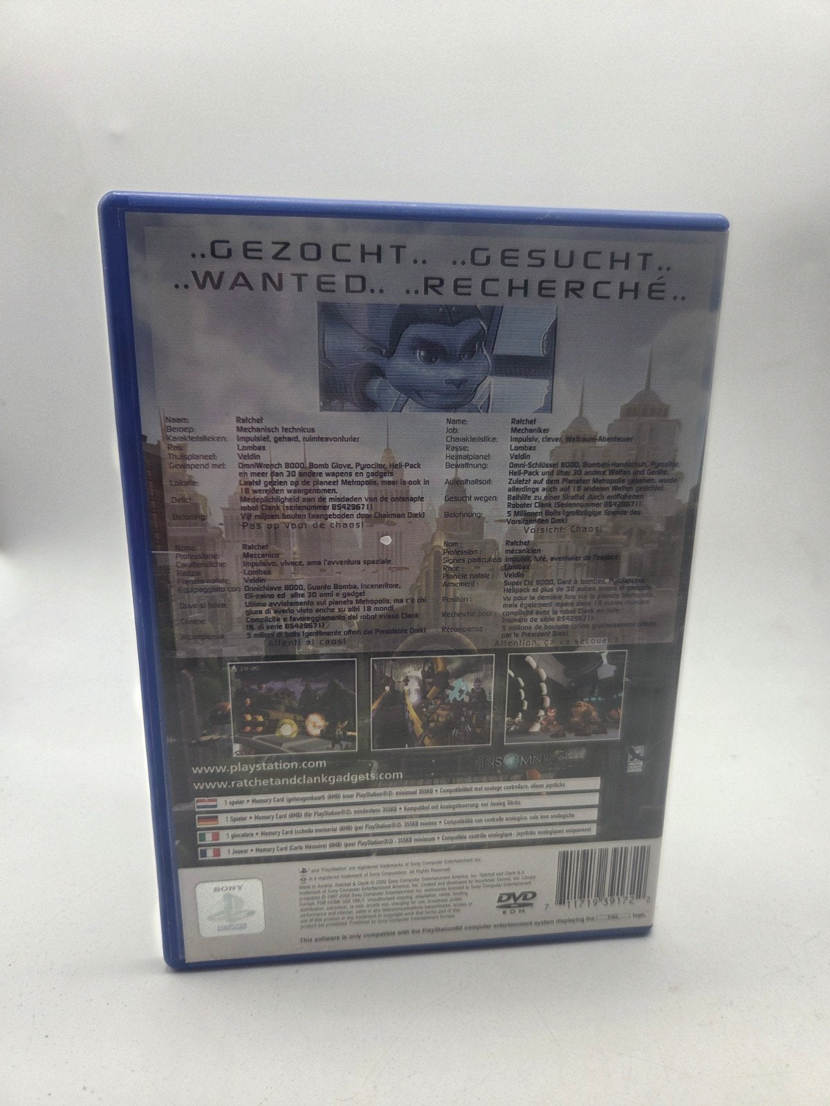 Ratchet & Clank - PlayStation 2 (PS2), Spelcomputers en Games, Gebruikt, Sony Interactive Entertainment Europe Ltd, 10 Great Marlborough Street, London, W1F 7LP, UK