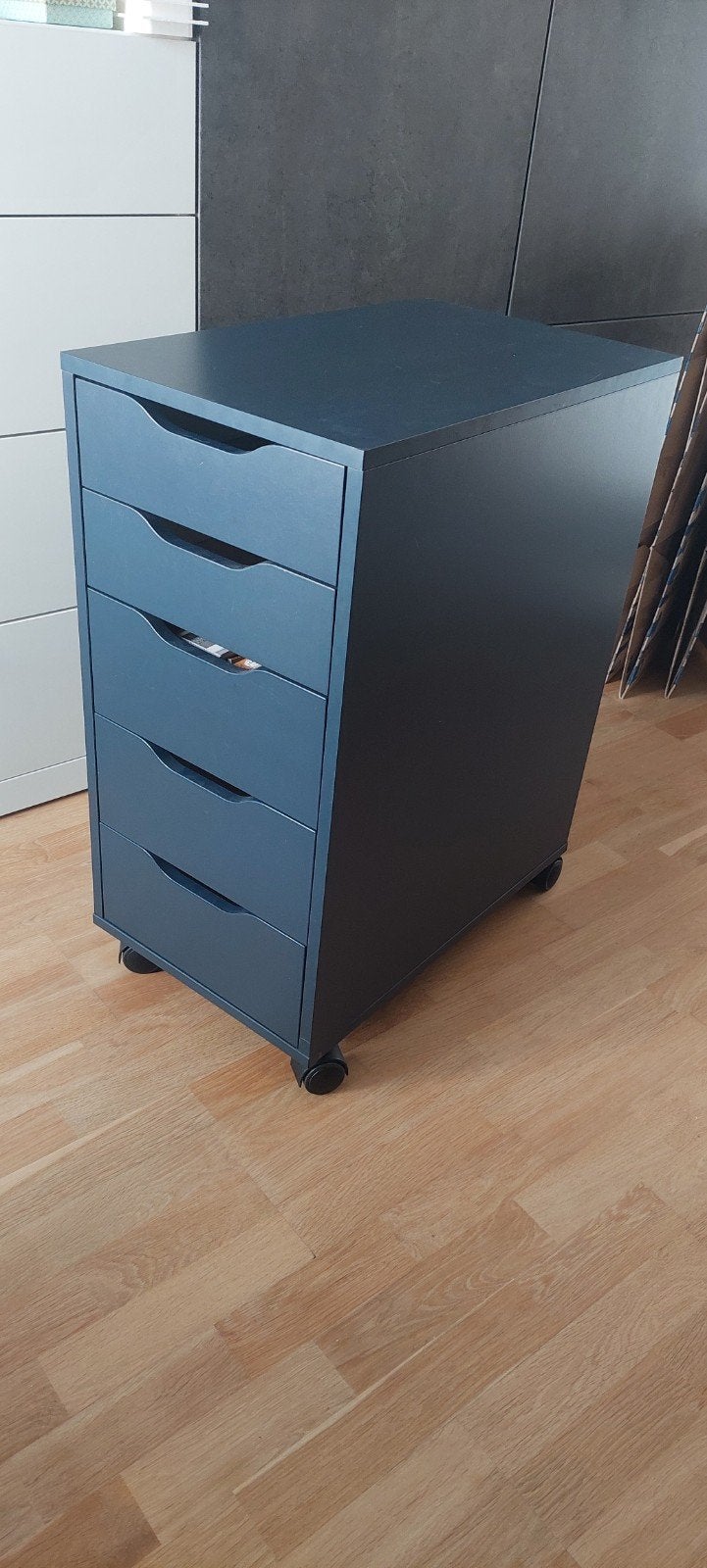 Ikea alex ladekast blauw, Ophalen, Overige materialen, Minder dan 50 cm, Gebruikt