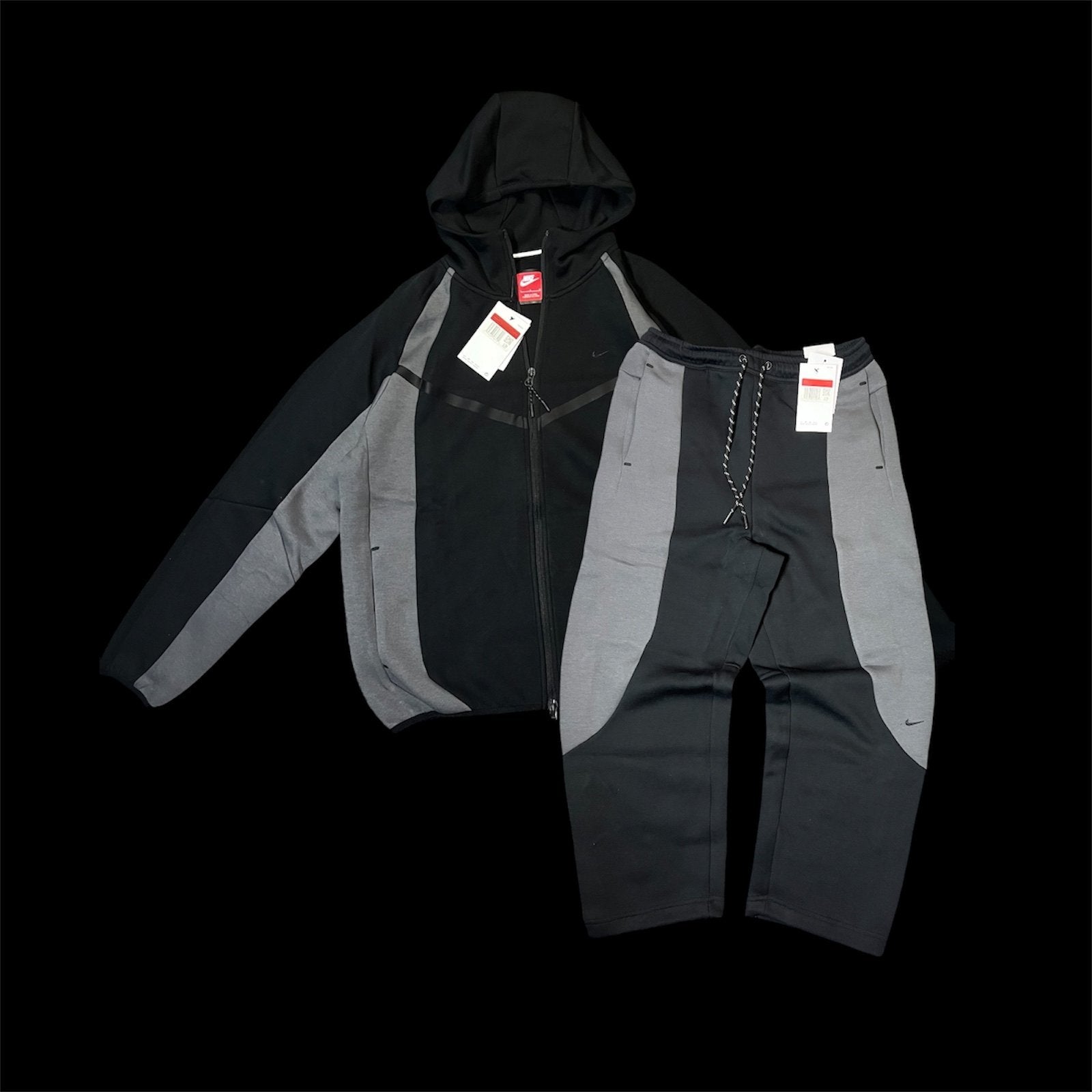 Nike Tech Fleece Pro Trainingspak Zwart/Grijs - Maat L, Maat 52/54 (L), Zwart, Nieuw, Ophalen of Verzenden