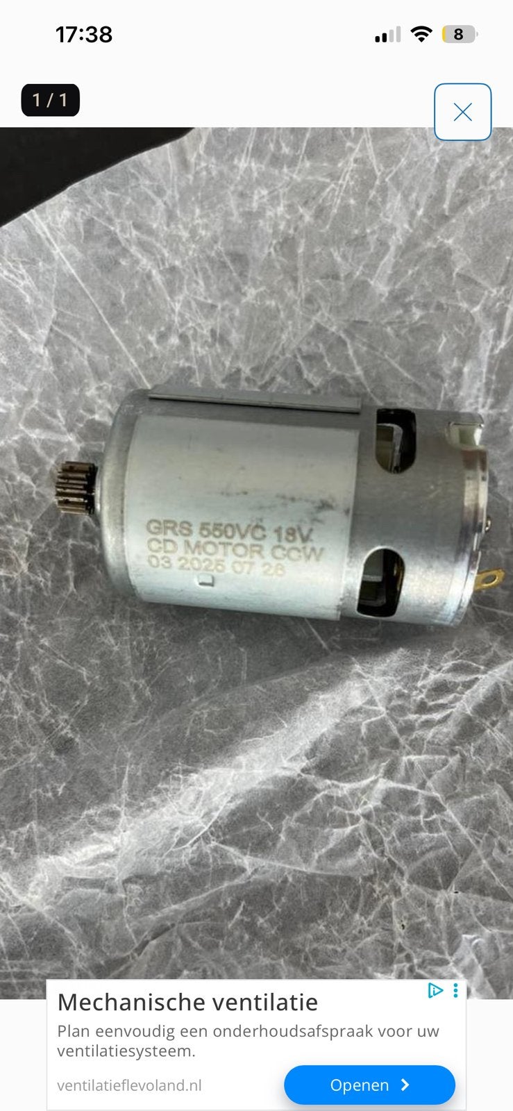 Bosch 18v motor, Ophalen, Nieuw
