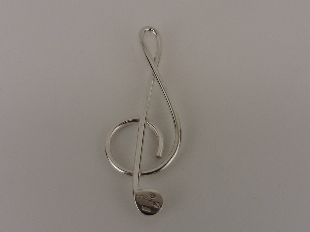 Zilveren hanger Muzieksleutel                            Z80, Sieraden, Tassen en Uiterlijk, Gebruikt, ., Ophalen of Verzenden