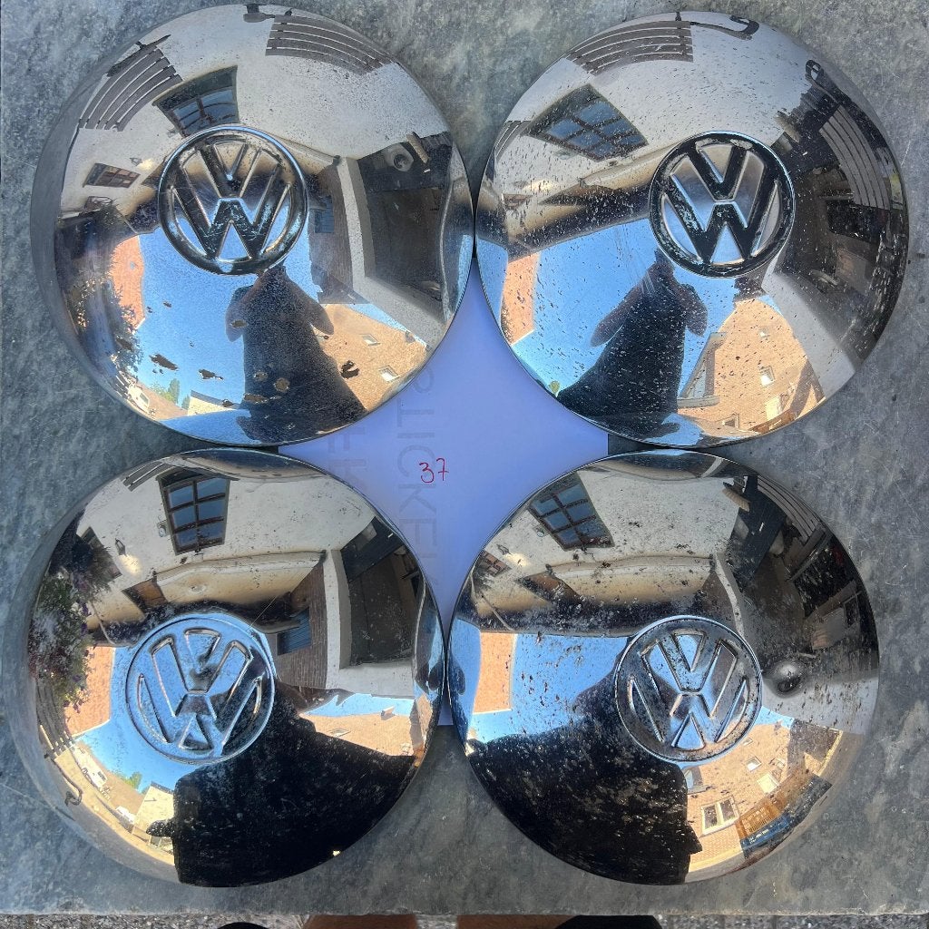 VW OG chromen wieldoppen 5x205 patina, Ophalen of Verzenden, Gebruikt
