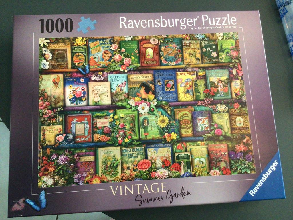 Ravensburger legpuzzel Vintage summer garden, Ophalen of Verzenden, 500 t/m 1500 stukjes, Zo goed als nieuw, Legpuzzel