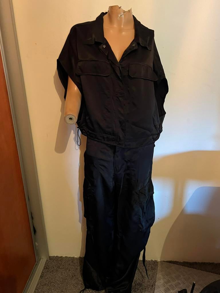 ZARA set broek met zakken en oversized top maat L ZGAN, G, G, Maat 42/44 (L), Ophalen of Verzenden