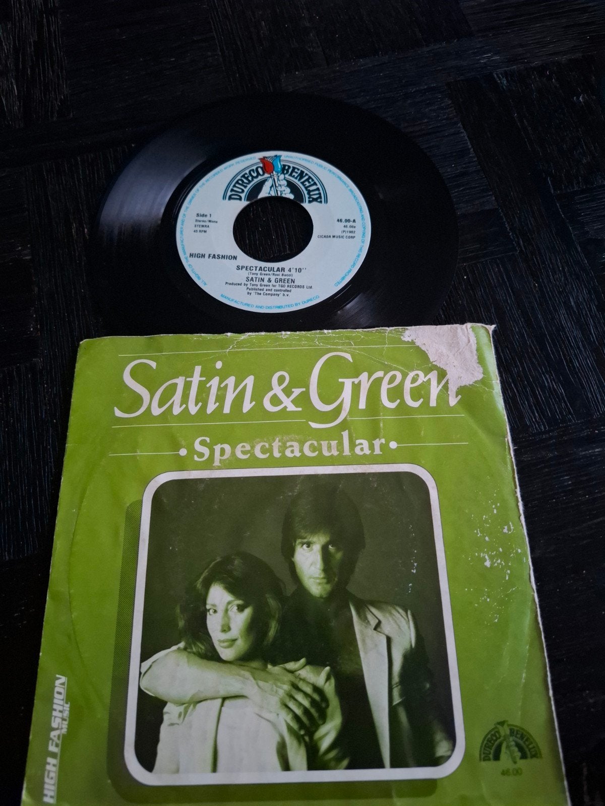 Satin & Green - Spectacular 7 inch vinyl single (1979), Cd's en Dvd's, Vinyl Singles, Gebruikt, 7 inch, Pop, EP