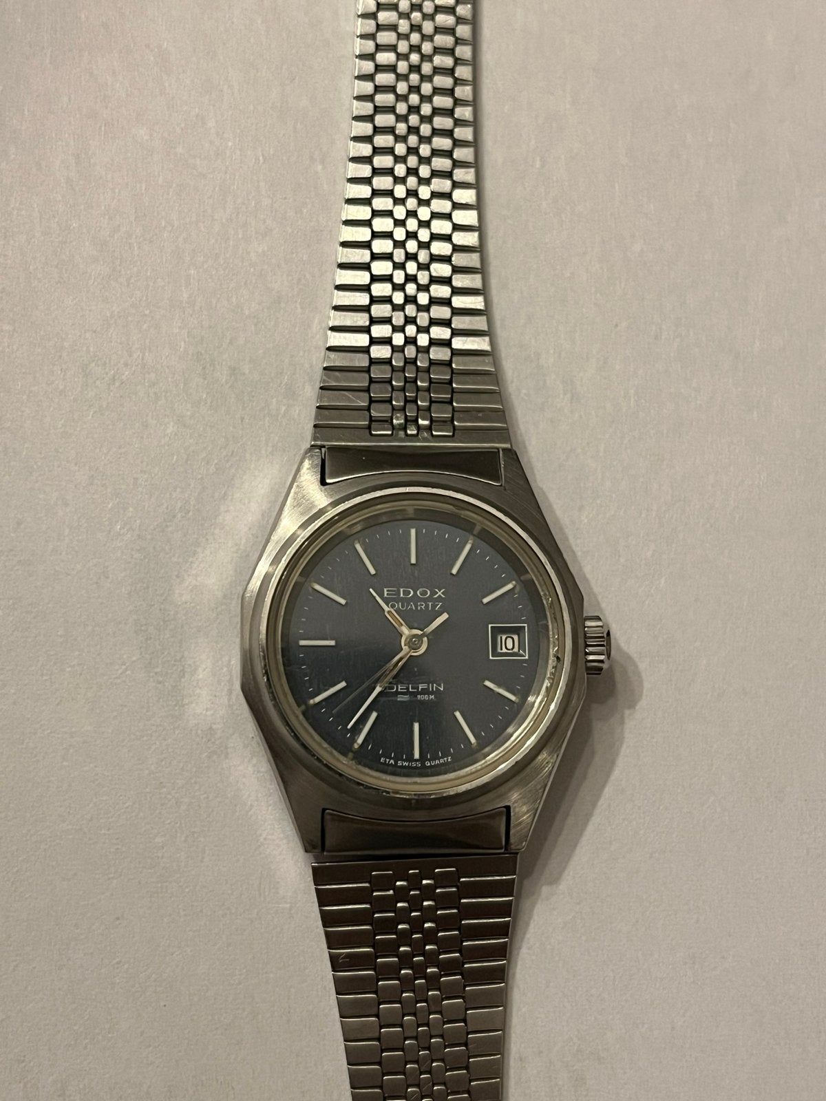 Dames Edox Quartz Dolfin Polshorloge, Overige merken, Gebruikt, Staal, Polshorloge
