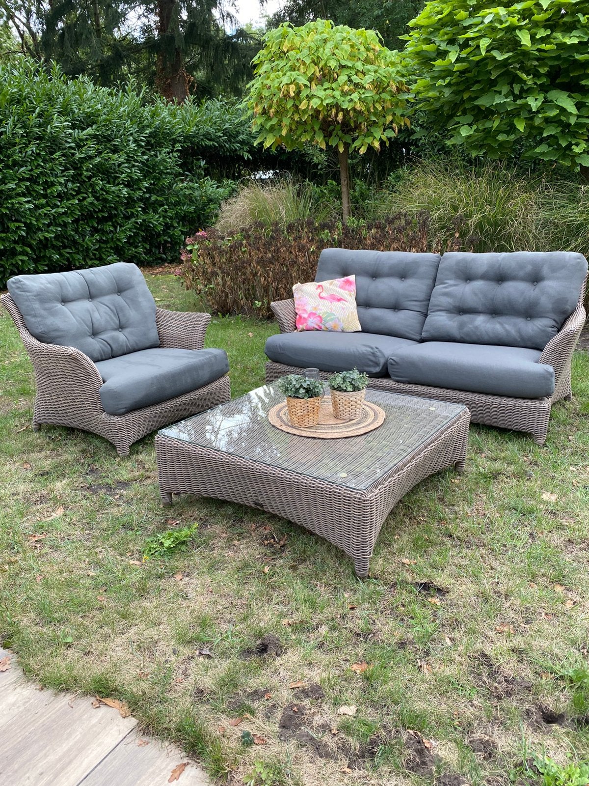 4 seasons outdoor loungeset, Ophalen, Gebruikt, Loungeset, Wicker