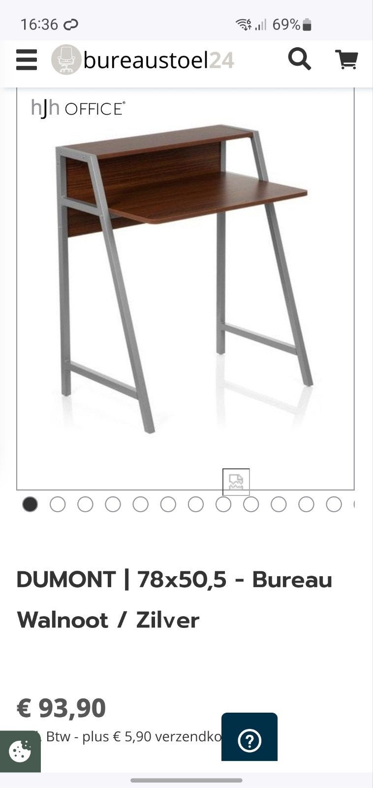 Bureau HJH Office, Ophalen, Gebruikt, 50 cm
