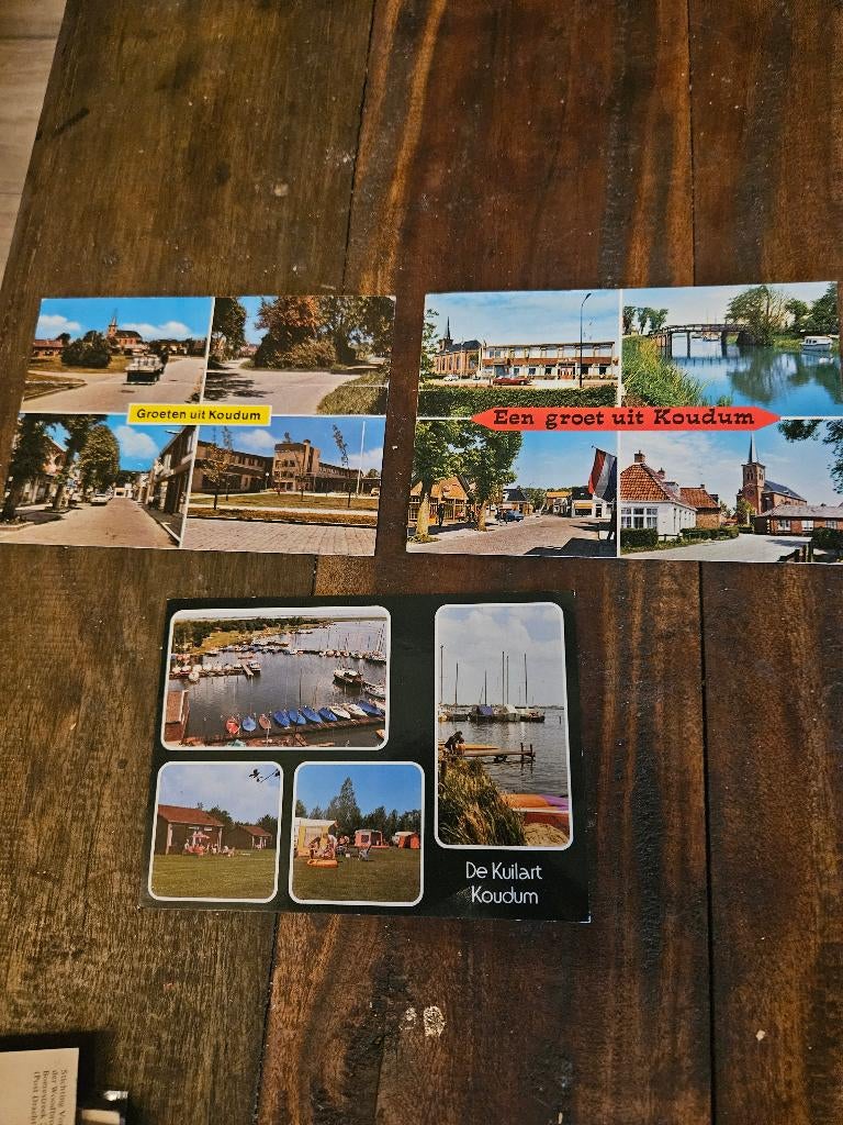 Ansichtkaarten Koudum 3x, Ophalen of Verzenden, Friesland