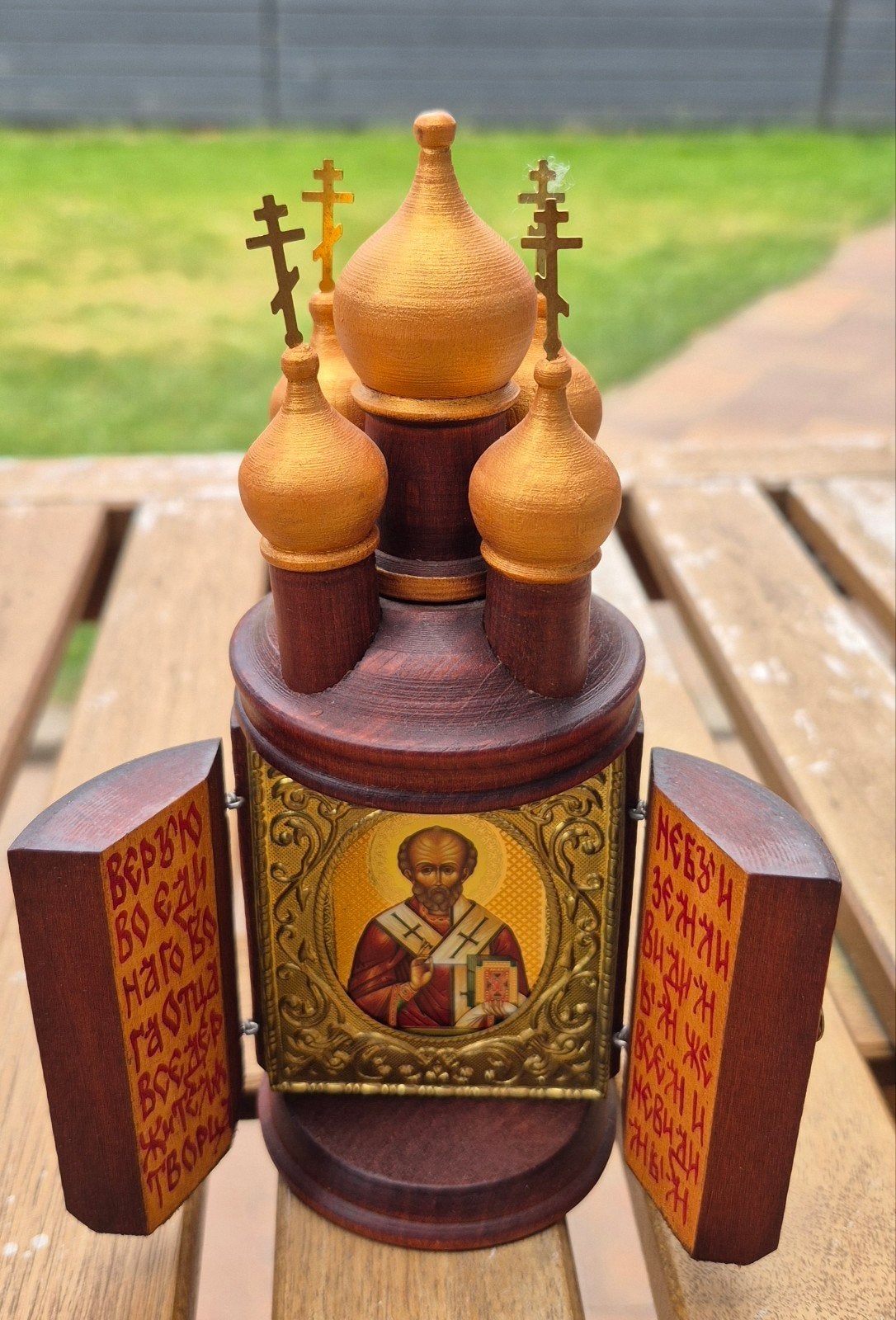 Sinterklaas Sint Nicolaas houten devotie kapel, Verzamelen, Blikken, Ophalen of Verzenden, Overige