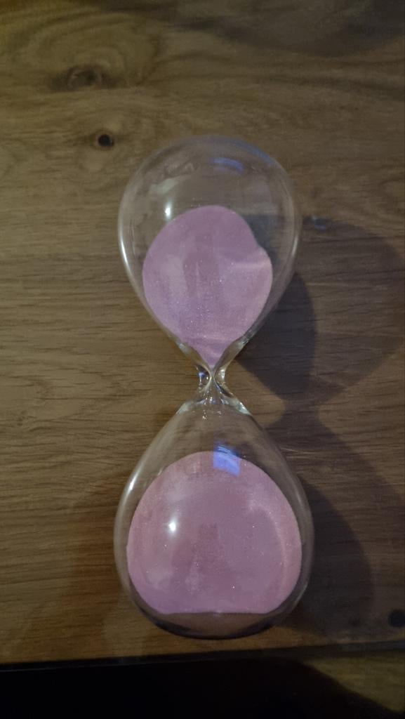 Glazen Zandloper 30 Minuten – Roze Zand | Decoratie & Timer, Huis en Inrichting, Woonaccessoires | Klokken, Nieuw, Overige typen