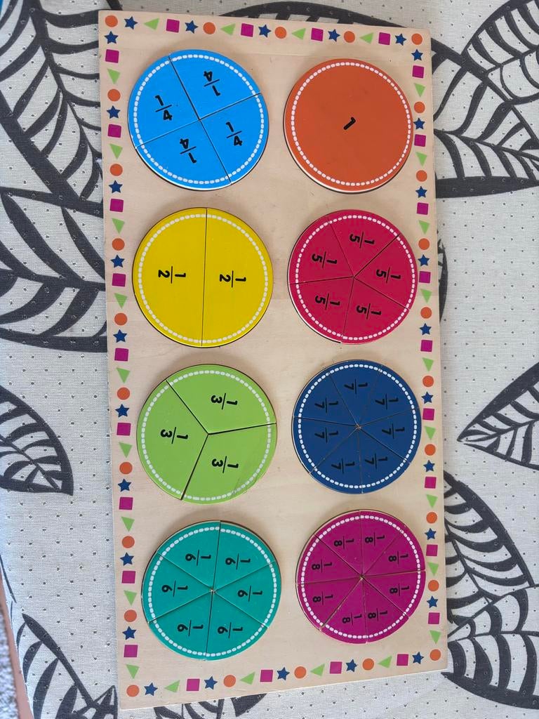 Houten Breuken Puzzel - Educatief Speelgoed, Ophalen, Gebruikt, Rekenen