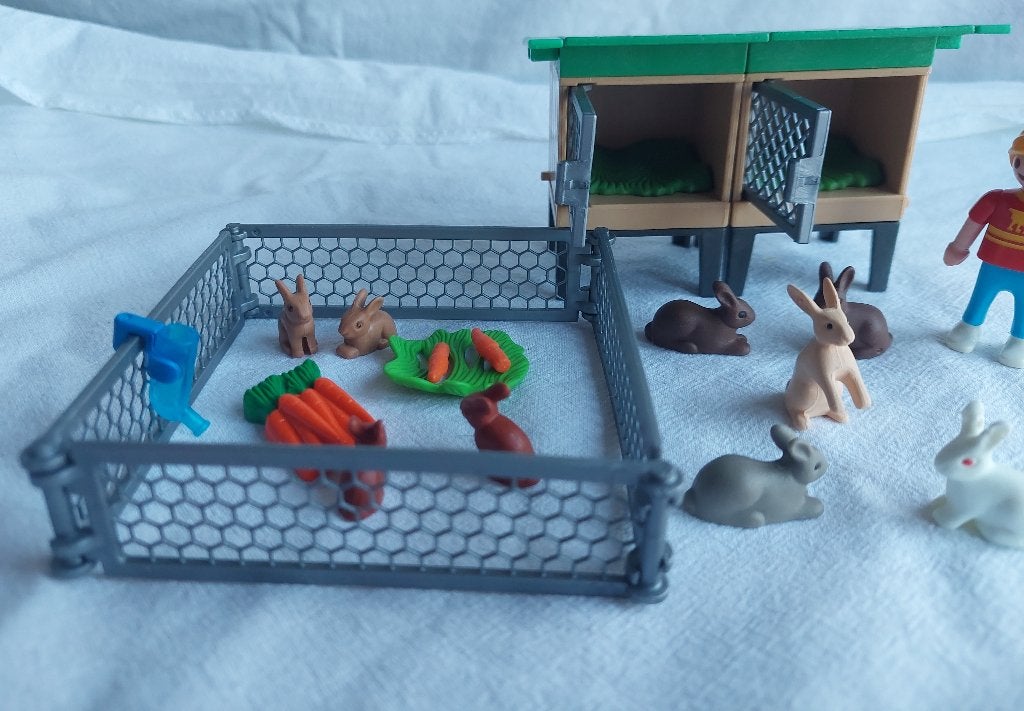 Playmobil 6140 Konijnenhok met Buitenren II, Kinderen en Baby's, Gebruikt, Complete set, Overige typen, Ophalen of Verzenden