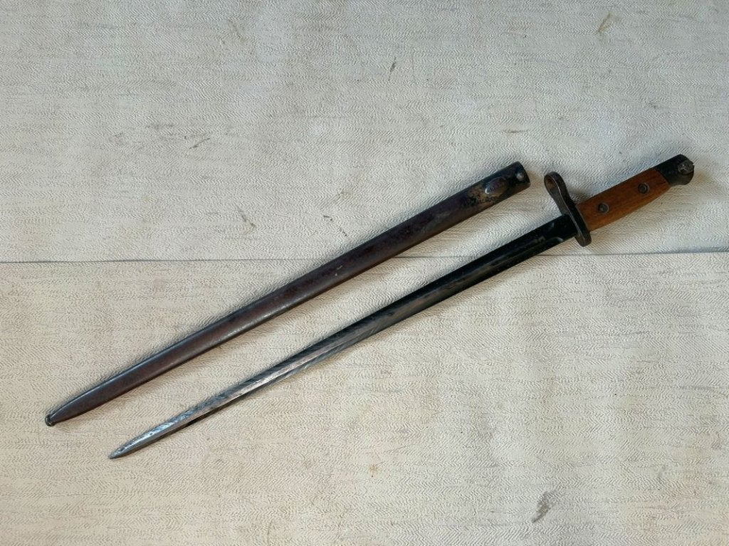 wo2 - Belgische mauser bajonet model 1916/24 (1935), Ophalen of Verzenden, Landmacht, Overige gebieden, Mes of Dolk