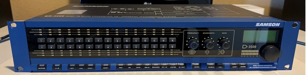Samson D-3500 Digitale 2x 15-band parametrische EQ, Niet ingevuld, Niet ingevuld, Niet ingevuld