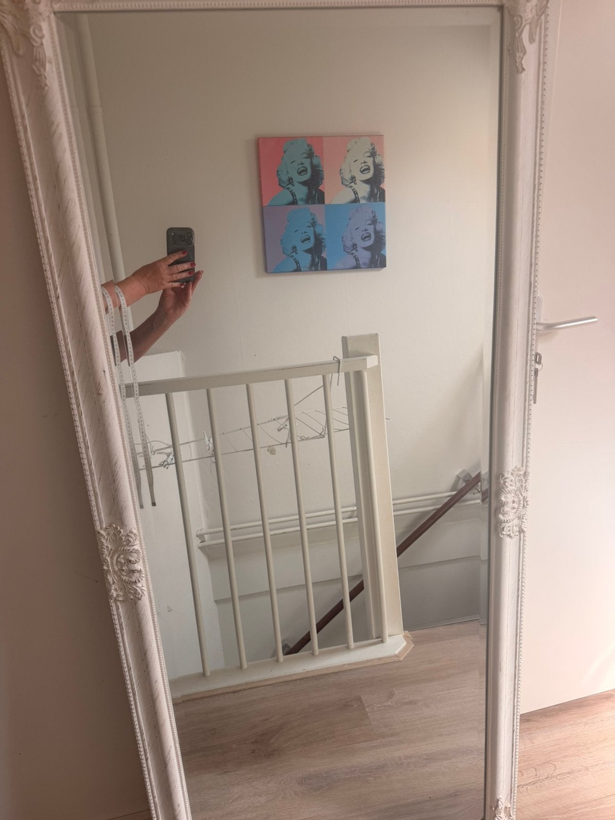 Spiegel gelseoen randje, Huis en Inrichting, Ophalen, Zo goed als nieuw, Minder dan 100 cm, Rechthoekig