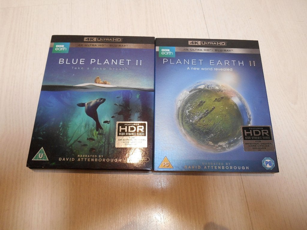 Planet Earth 2 en Blue Planet 2 4K Ultra HD Blu Ray Import, Cd's en Dvd's, Blu-ray, Zo goed als nieuw, Documentaire en Educatief