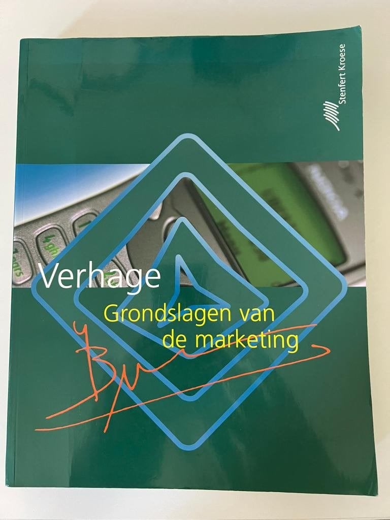 Grondslagen van de marketing - Verhage - Stenfert Kroese, Ophalen of Verzenden, Gelezen, Economie en Marketing, Onbekend