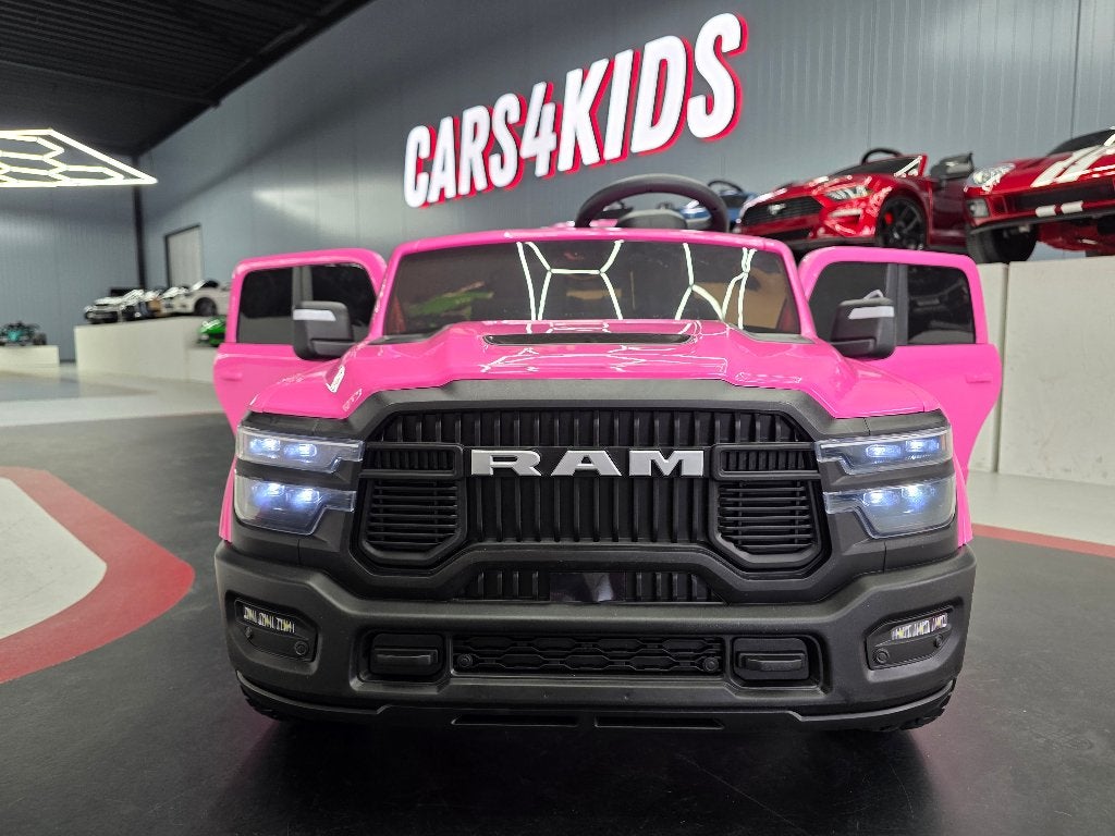 Kinderauto Dodge RAM - leren zit - rubberen banden - RC, Ophalen of Verzenden, Nieuw, Afstandsbediening