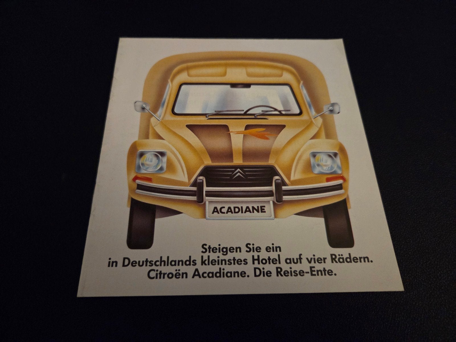 Brochure Citroën Acadiane Reise-Ente 1981, Ophalen of Verzenden, Zo goed als nieuw, Citroën