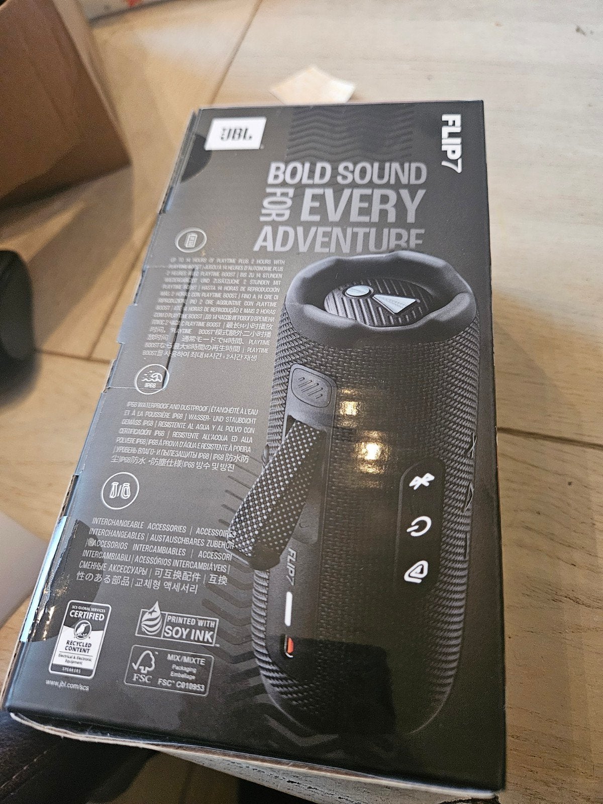 JBL Flip 7 Draagbare Bluetooth Speaker Zwart - Nieuw in Doos
