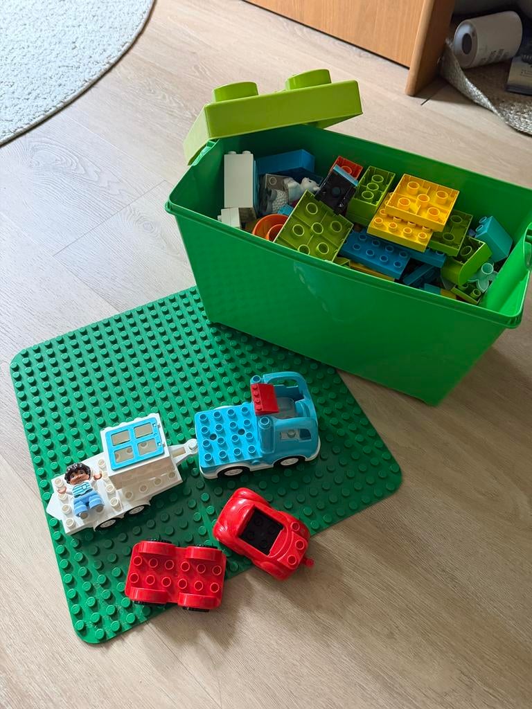 Lego duplo blokken en plaat, Kinderen en Baby's, Speelgoed | Bouwstenen, Ophalen of Verzenden, Zo goed als nieuw