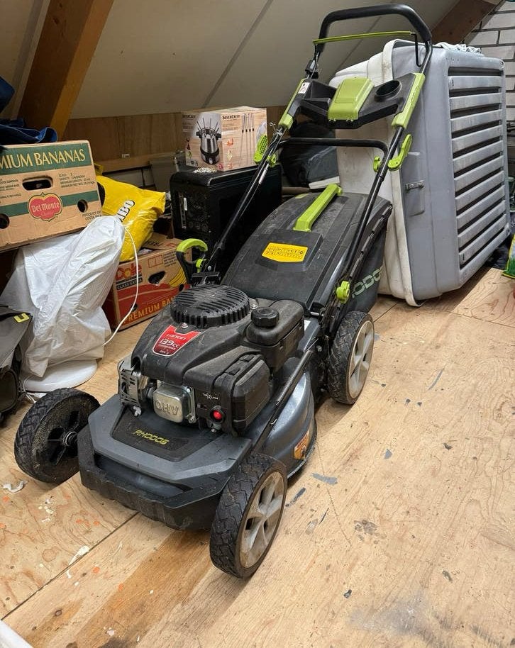 Rhodus Cirkelmaaier Benzine CM46 139cc HW 3-in-1, Ophalen, Cirkelmaaier, Gebruikt, Benzine-grasmaaier