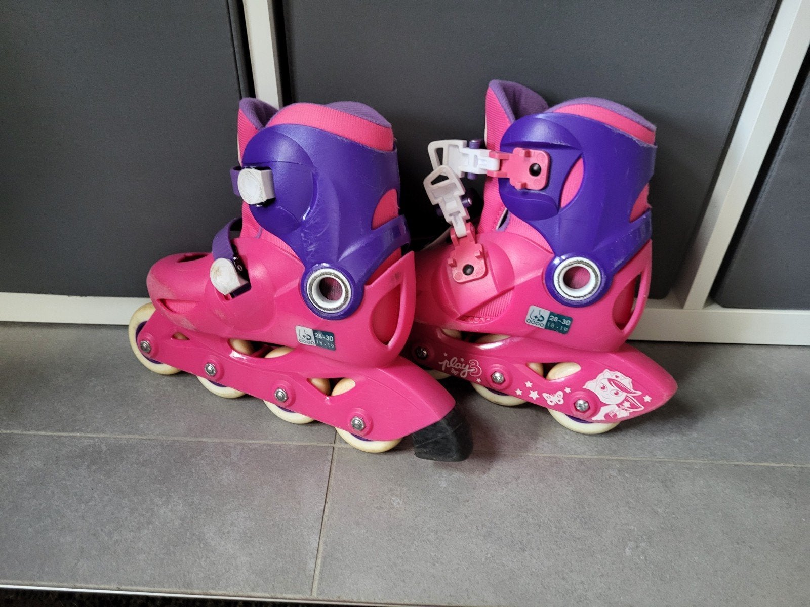 Roze Oxelo Play 3 rolschaatsen, maat 28-30, Kinderen en Baby's, Ophalen, Verstelbaar, Gebruikt, Kinderen