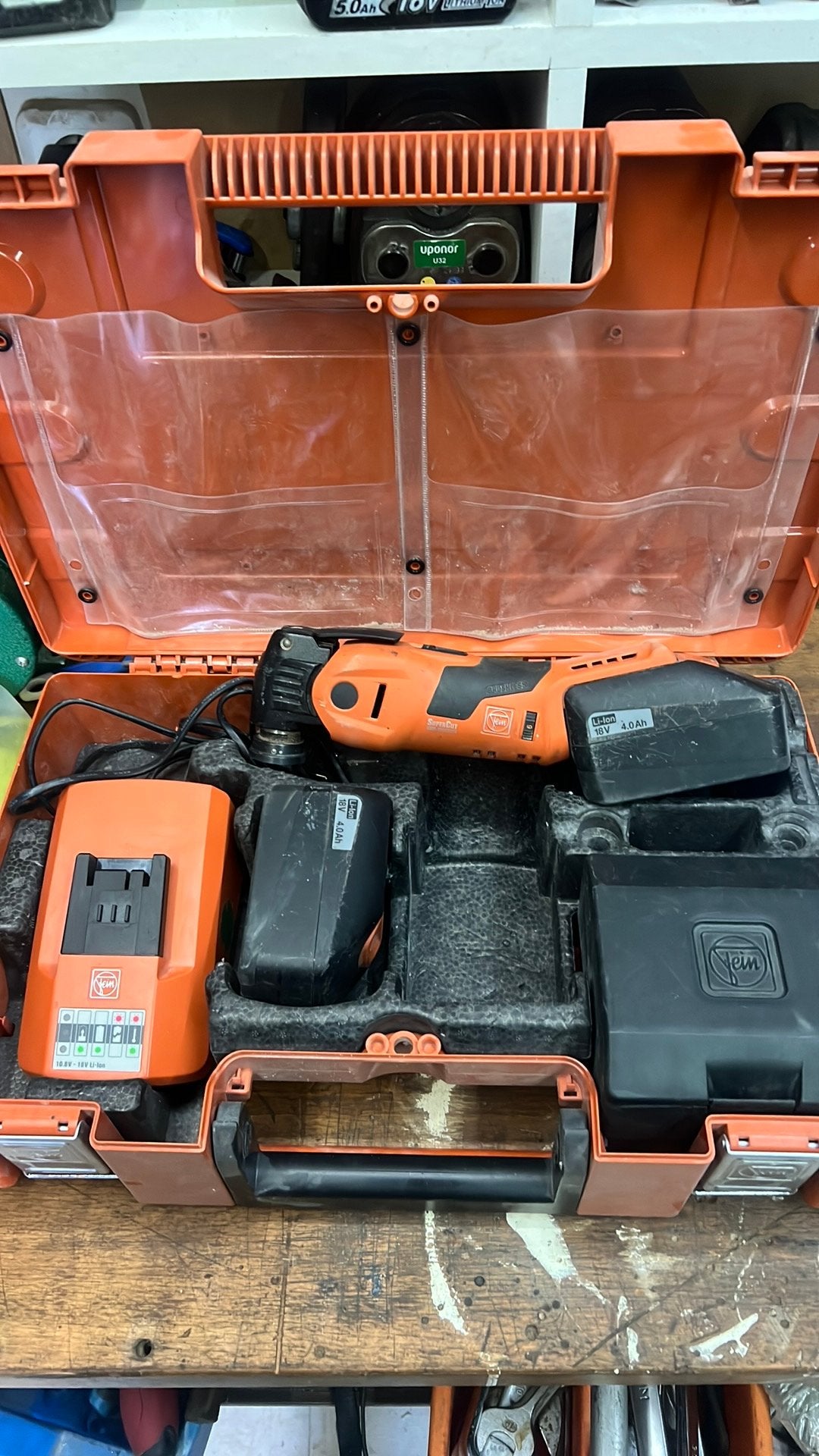 Multitool fein inc 2 accu, Ophalen of Verzenden, Zo goed als nieuw