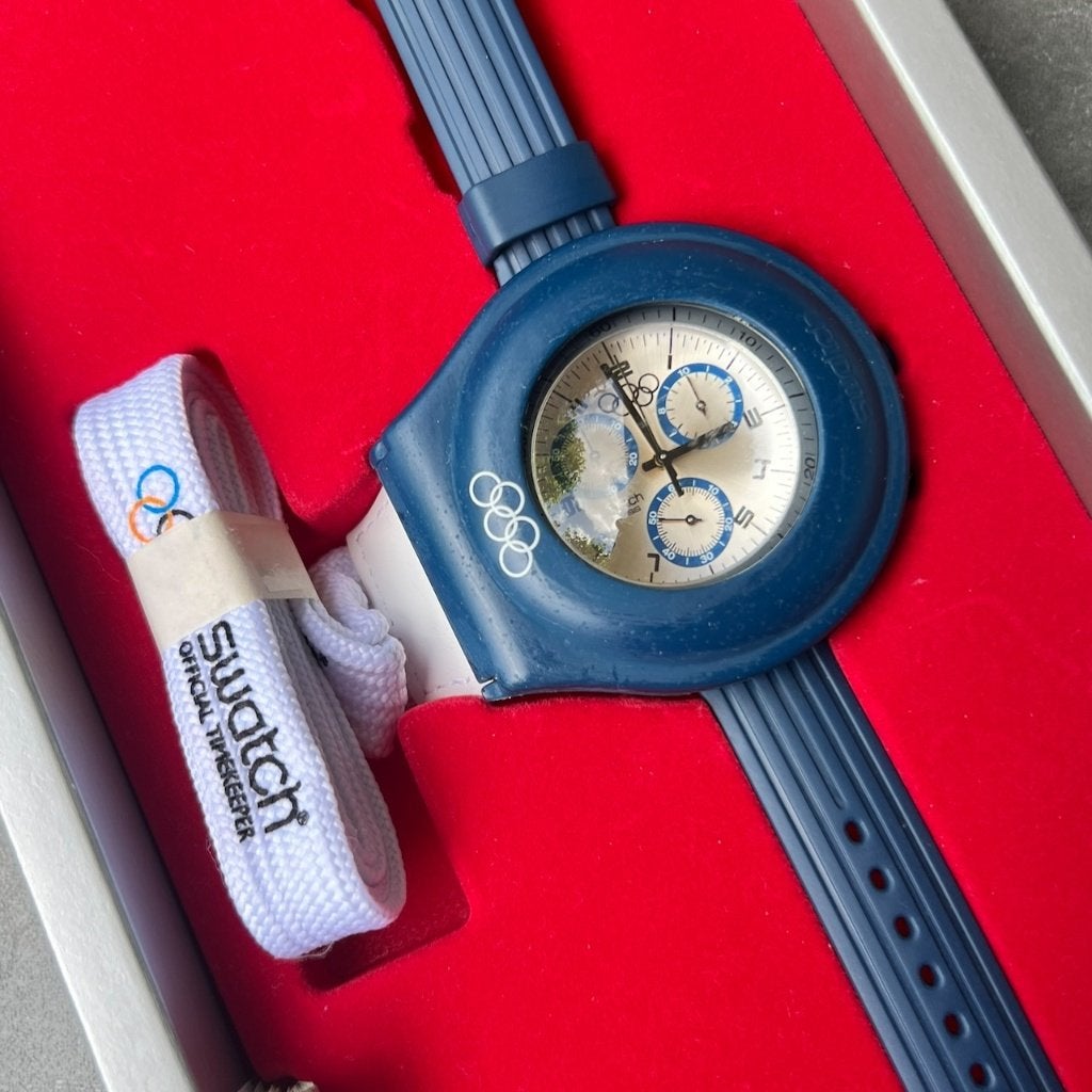 Swatch Olympische Spelen Chronograaf Horloge - Nieuw in doos, Sieraden, Tassen en Uiterlijk, Horloges | Heren, Overige materialen