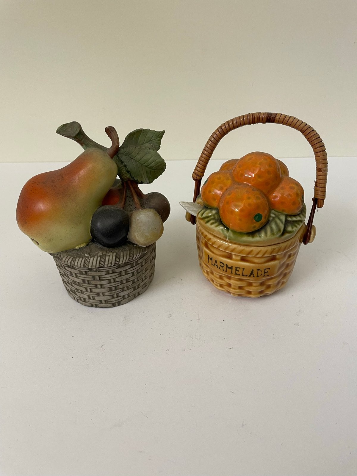 Twee vrolijke jam potten van keramiek ., Antiek en Kunst, Ophalen of Verzenden