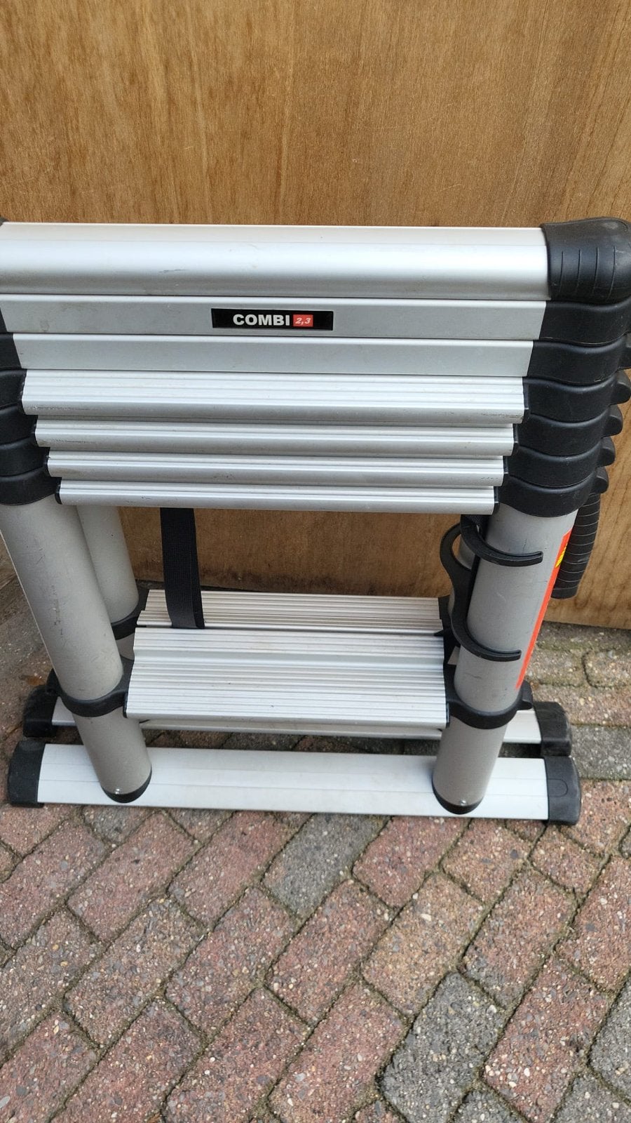 Telesteps Combi Line Telescopische Ladder 60623 - 2.3m, Doe-het-zelf en Verbouw, Ophalen, Gebruikt, Ladder, Opvouwbaar of Inschuifbaar