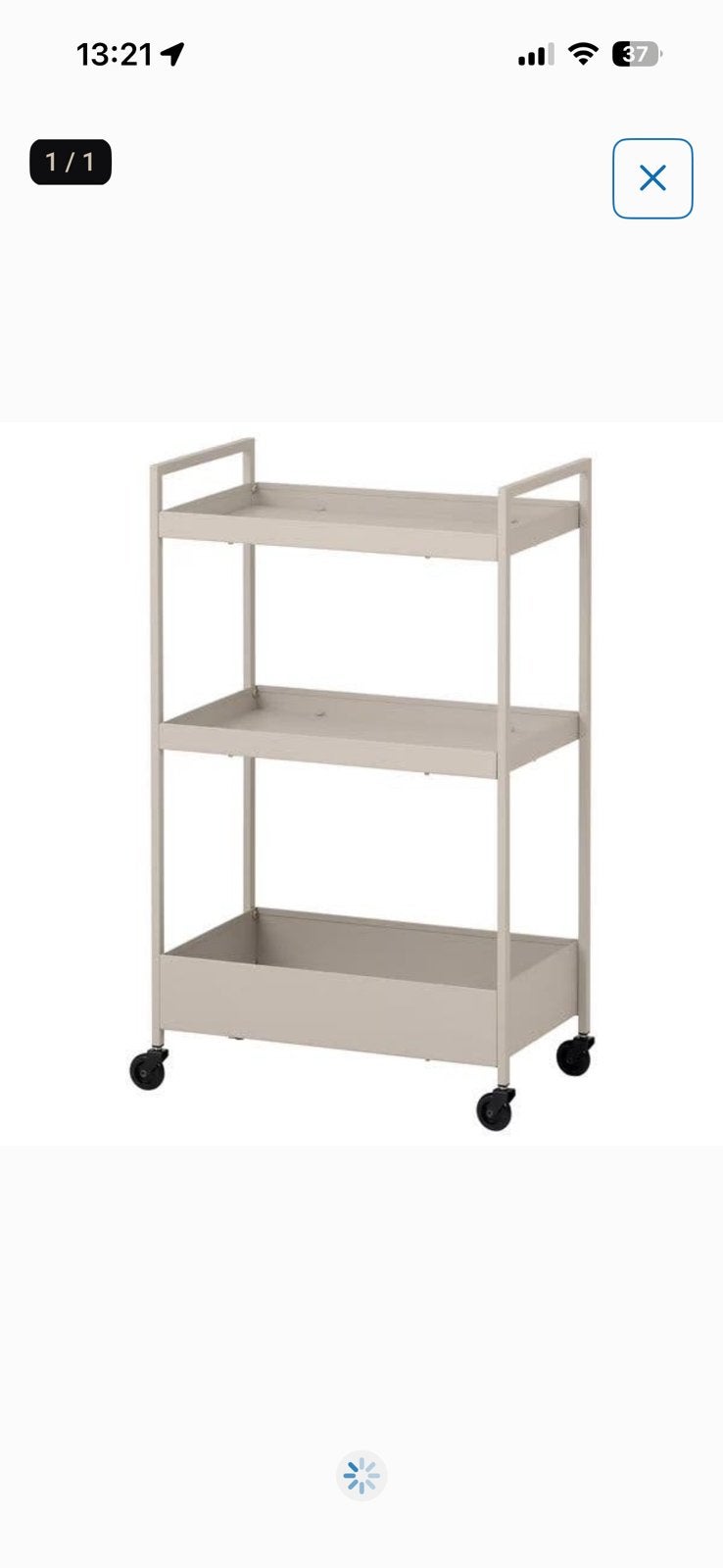Ikea nissafors beige trolley let op, Ophalen, Zo goed als nieuw