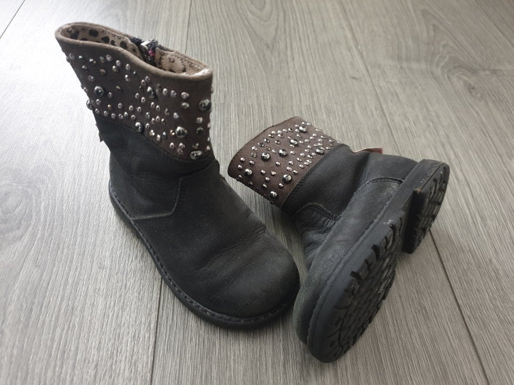 ROBERTO CAVALLI zwarte laarsjes maat 22 ~ BL2400, Kinderen en Baby's, Gebruikt, Meisje, Ophalen of Verzenden, Laarzen
