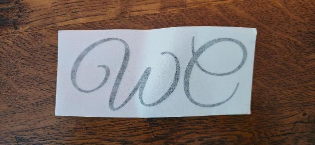 Naamsticker: WC, Ophalen of Verzenden, Nieuw