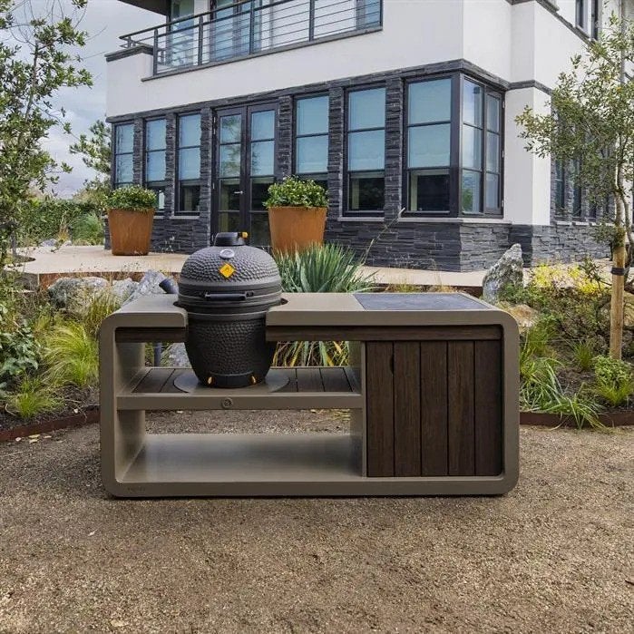 Cortenstaal Kamado Buitenkeuken, onderstel, Ophalen of Verzenden, Nieuw, Houtskool, Vrijstaand