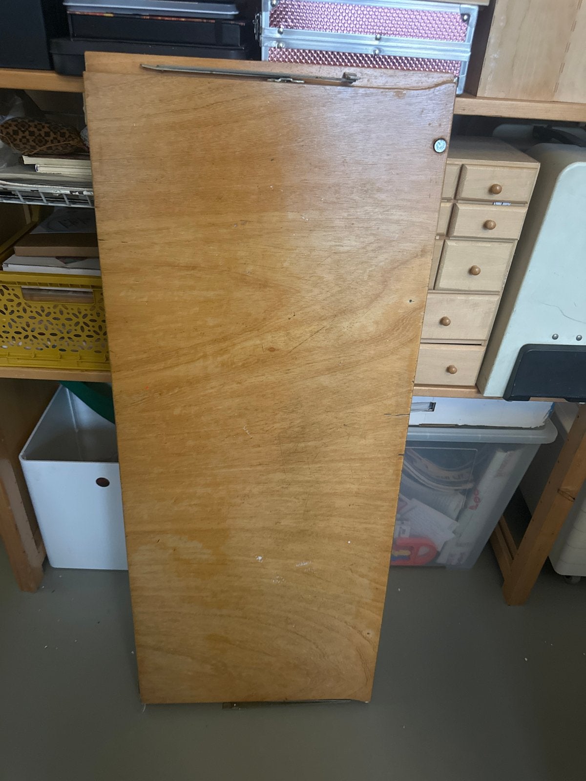 Lundia uitklapbaar bureau 97x40 cm, Huis en Inrichting, Bureaus, Ophalen, Gebruikt, Overige merken, Hout