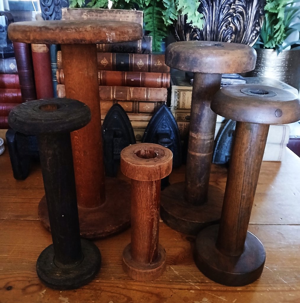 Houten oude spoel klos klossen brocante naaiklos, Antiek en Kunst, Ophalen of Verzenden