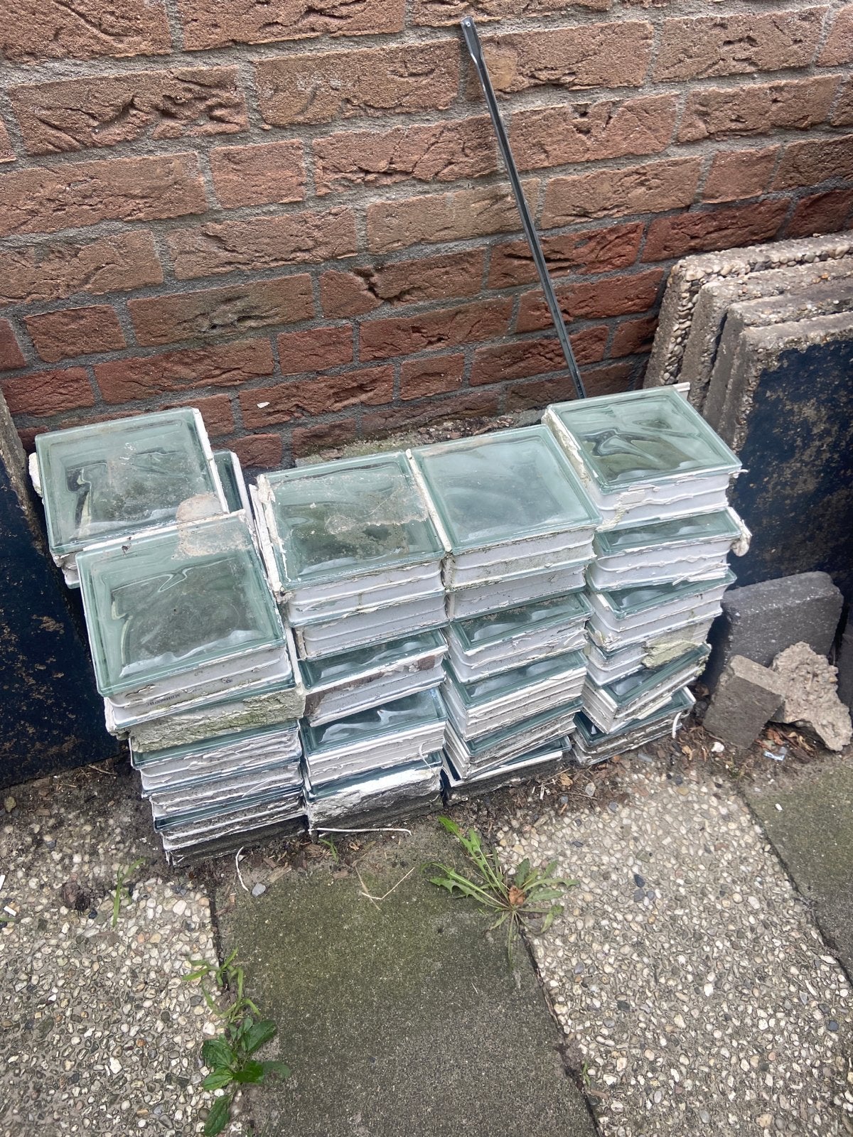 Glasblokken 30 stuks, Doe-het-zelf en Verbouw, Glas en Ramen, Ophalen, Gebruikt, Overige typen