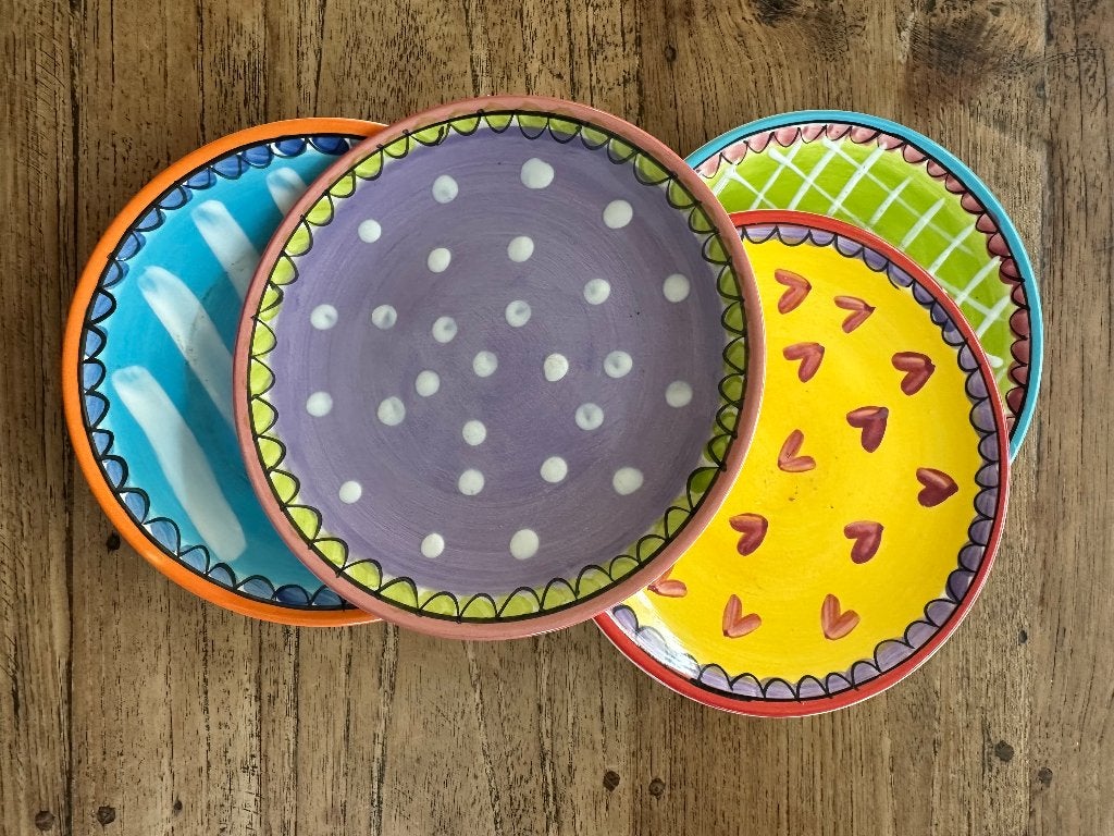 Te koop: set 4 originele Blond Amsterdam bordjes, Ophalen, Gebruikt, Bord(en), Overige stijlen