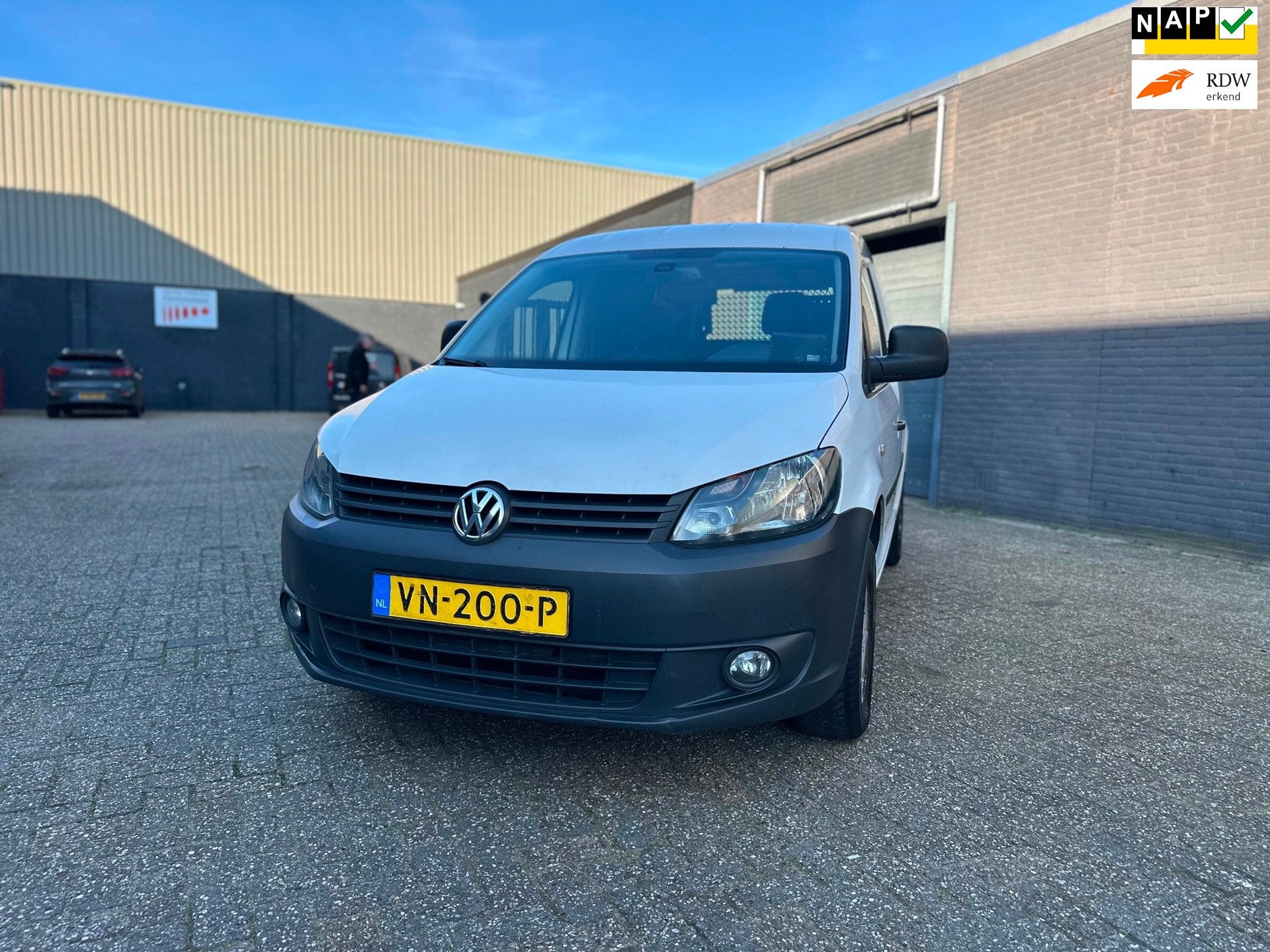 Volkswagen Caddy 1.6 TDI Airco Cruise Navi Trekhaak APK NAP., Voorwielaandrijving, Euro 5, Stof, Gebruikt