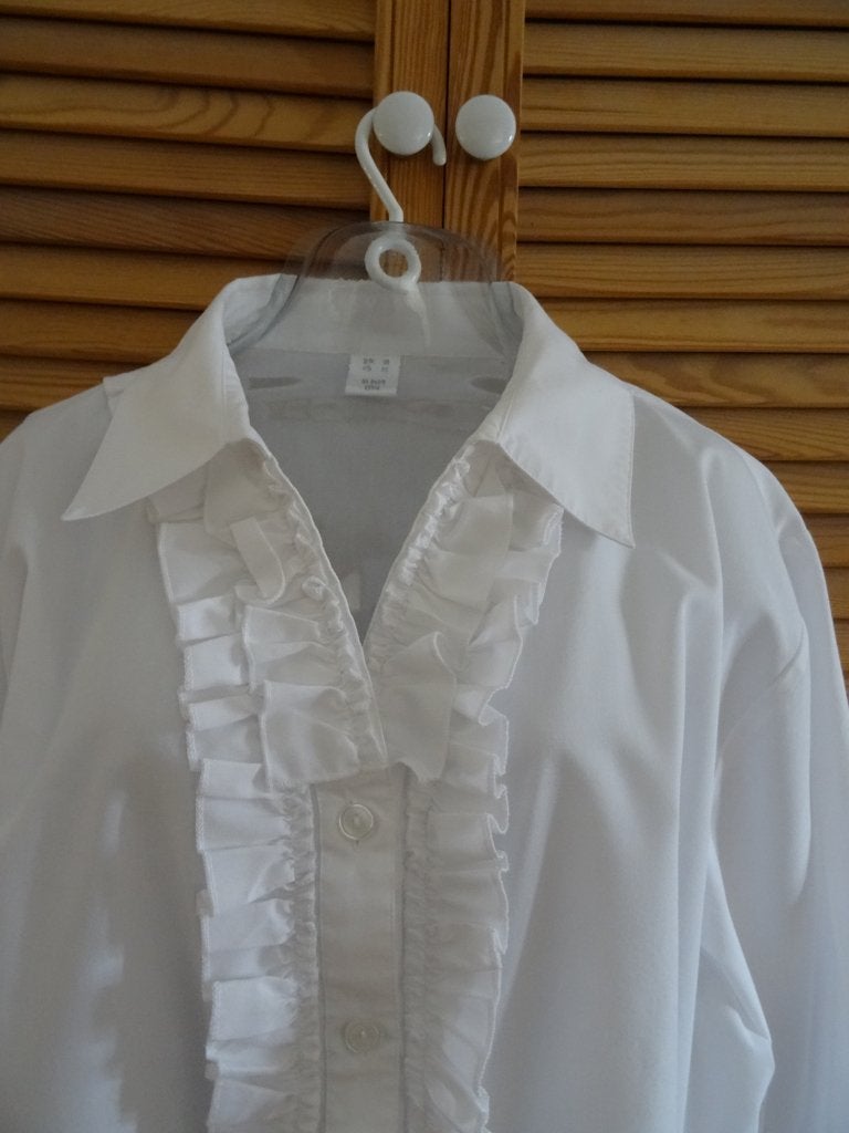 Zomerblouse - wit mt 50 - katoen, Kleding | Dames, Grote Maten, Verzenden, Zo goed als nieuw, Wit, Blouse of Tuniek