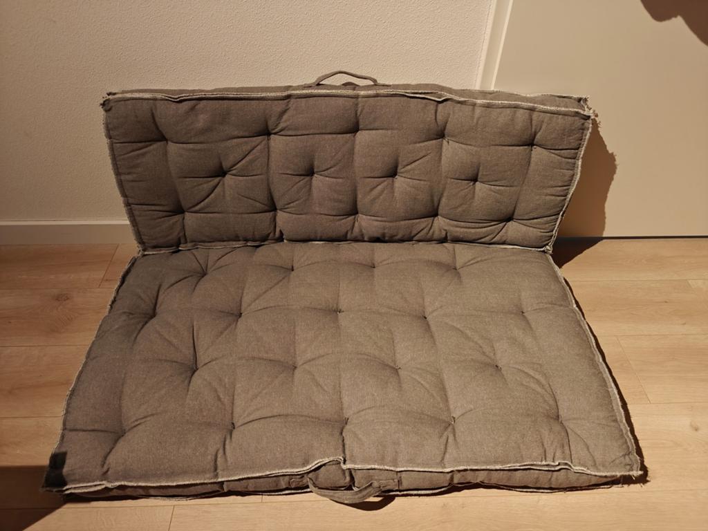 3x set Palletkussens antraciet (zo goed als) NIEUW!, Tuin en Terras, Tuinsets en Loungesets, Ophalen, Zo goed als nieuw